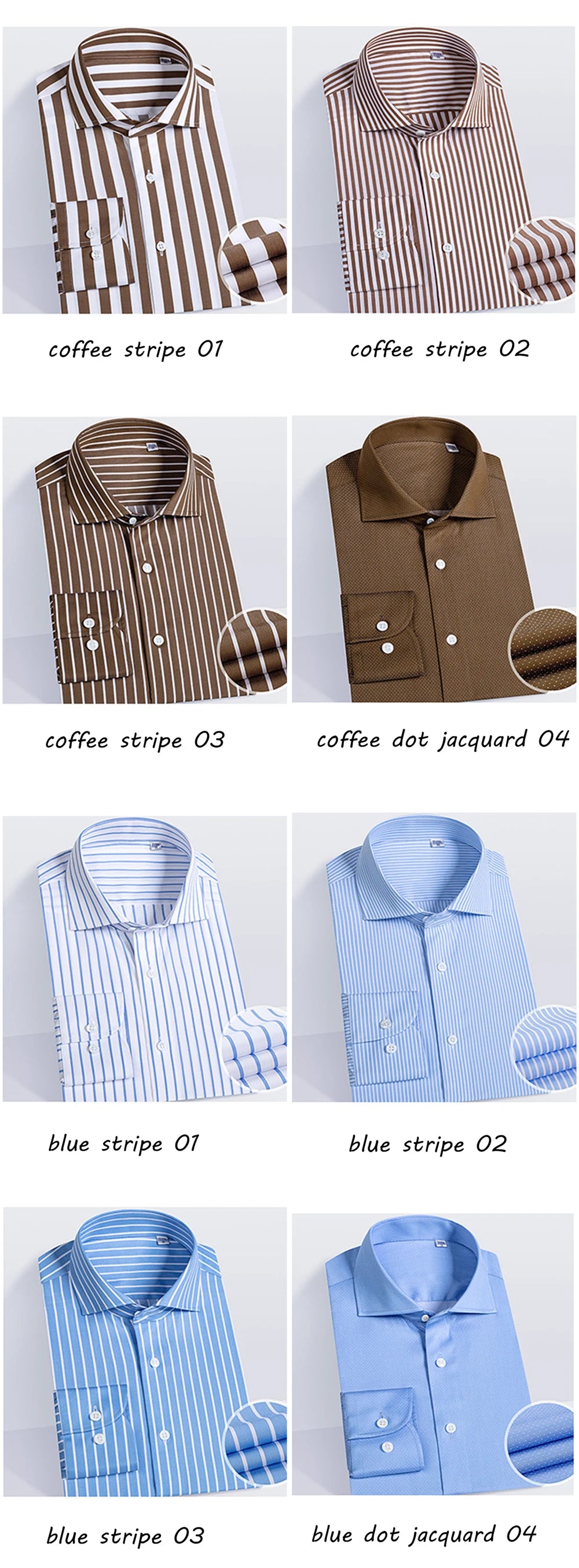 Luxury Dark Brown Chalk Stripe Shirt for Men – Tailor-Made Cotton Business Dress Shirt