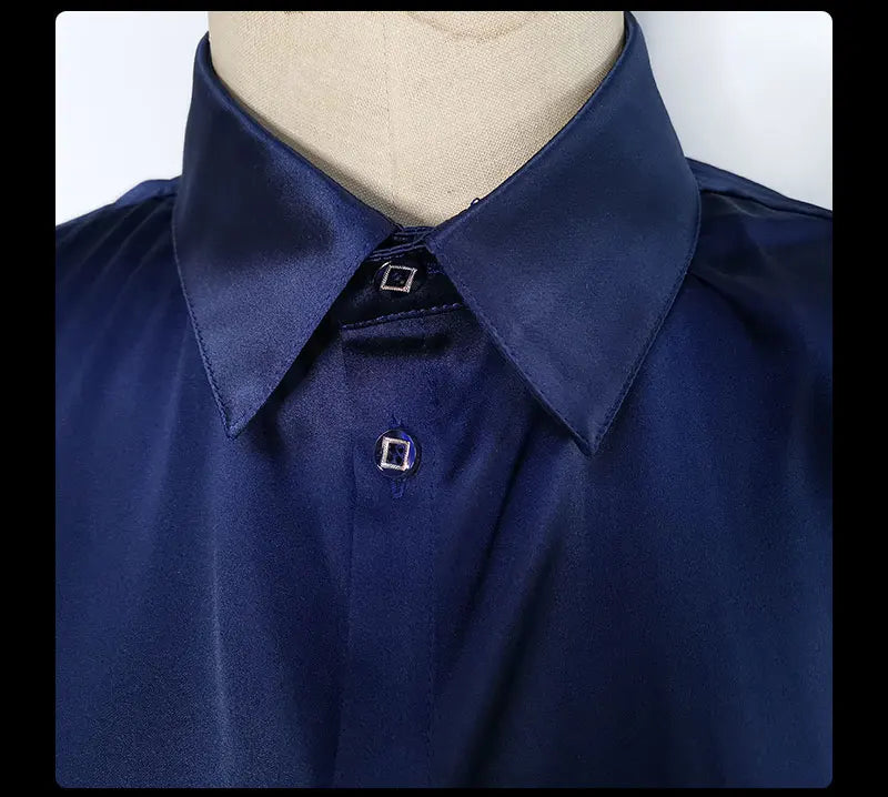 Multi color solid natural silk shirts short sleeve business shirt cheap chemise homm camiseta masculina vetement homme LT1498