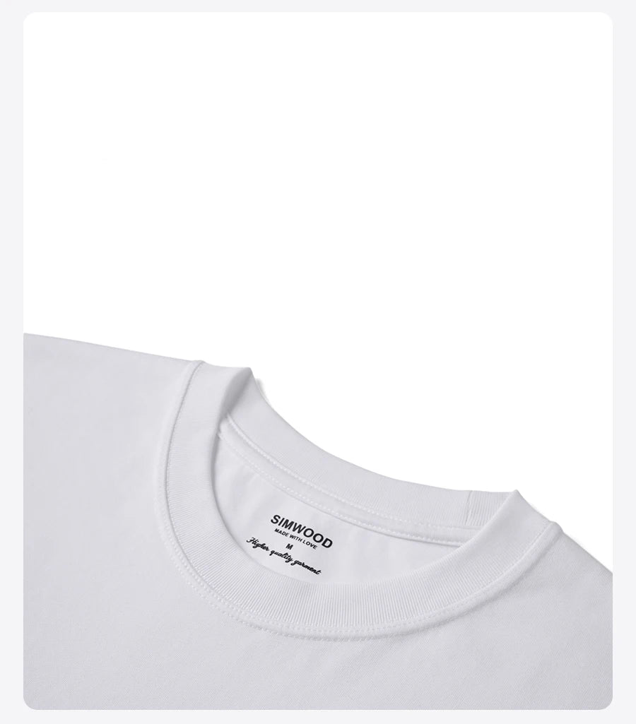 SIMWOOD 2025 Summer New  Men's T-Shirts and Shorts Set Summer Outfits Fashion Casual Short Sleeve Suit