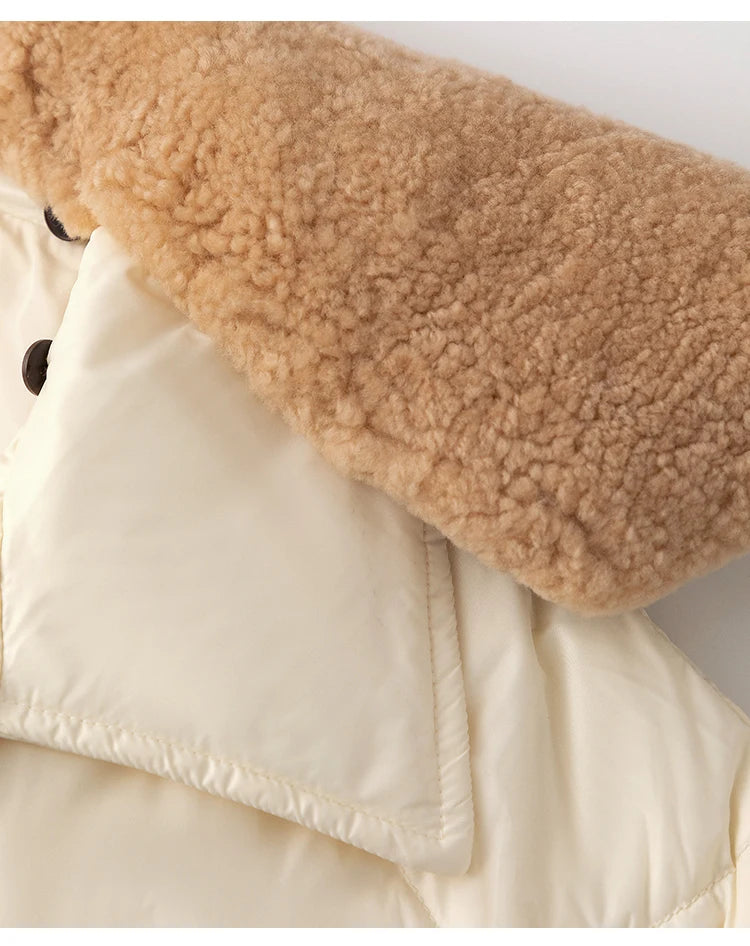 CA-42 High Quality Single Breasted Fur Collar 90% Duck Down Coat Clothes Women Down Coats For Winter Women's Down Coats