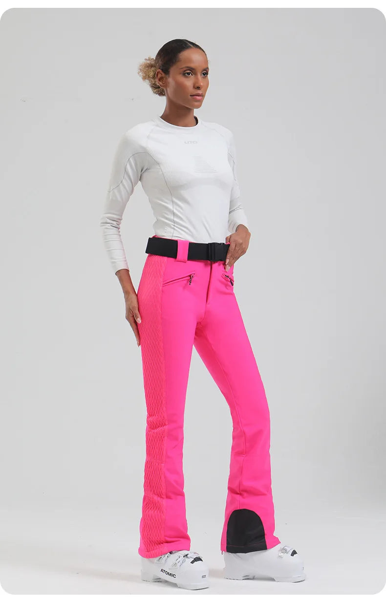 Female Slim Skiing Pants Outdoor Windproof Warm Snow Trousers New Elasticity Women Snowboard Clothes Winter Waterproof Britches