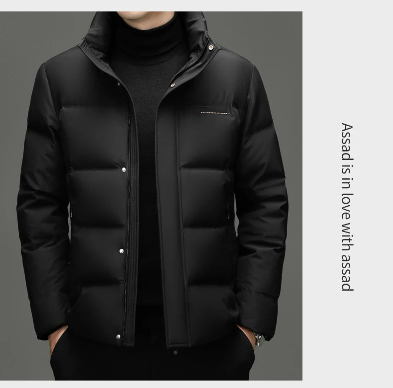 Real 85% Goose Down Jacket Men 2025 Winter Warm Puffer Coat Luxury Hood Thermal Outdoor Jacket Goose Down Parkas Zipper Clothes