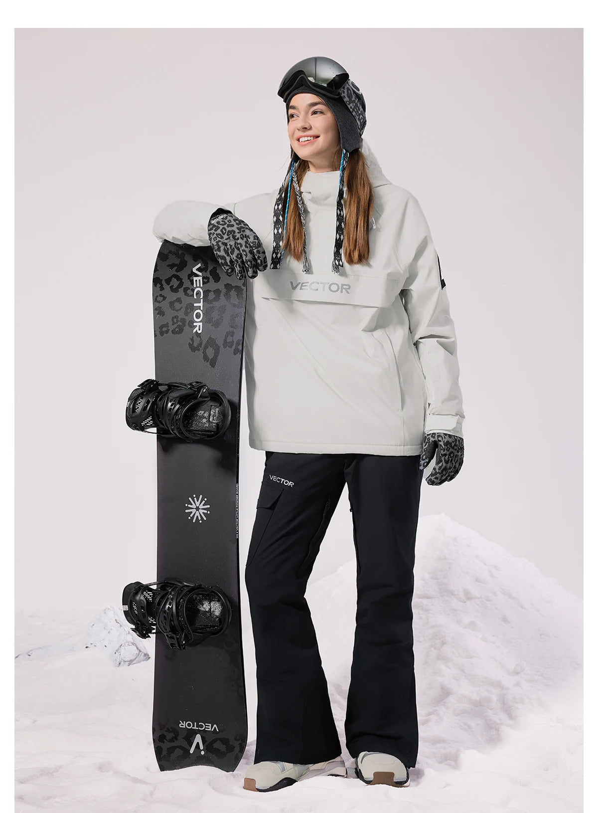 VECTOR Brand Adult Ski Wear Women Man Hooded Sweater Trend Ski Wear Thickened Warmth and Waterproof Equipment Jacket Women