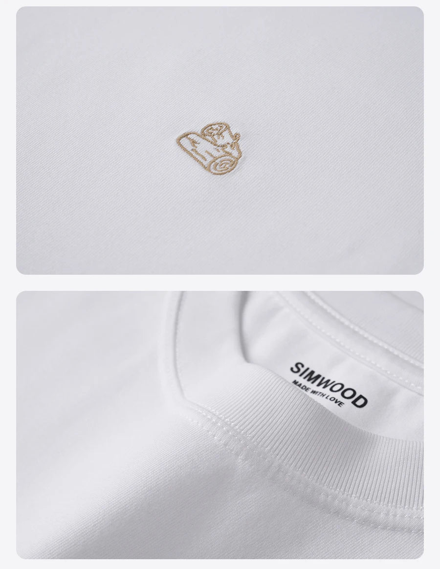 SIMWOOD 2025 Summer New  Men's T-Shirts and Shorts Set Summer Outfits Fashion Casual Short Sleeve Suit