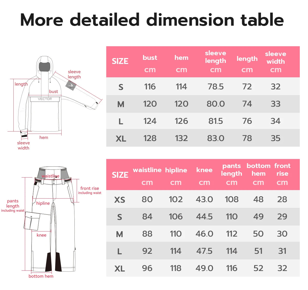 VECTOR Brand Adult Ski Wear Women Man Hooded Sweater Trend Ski Wear Thickened Warmth and Waterproof Equipment Jacket Women