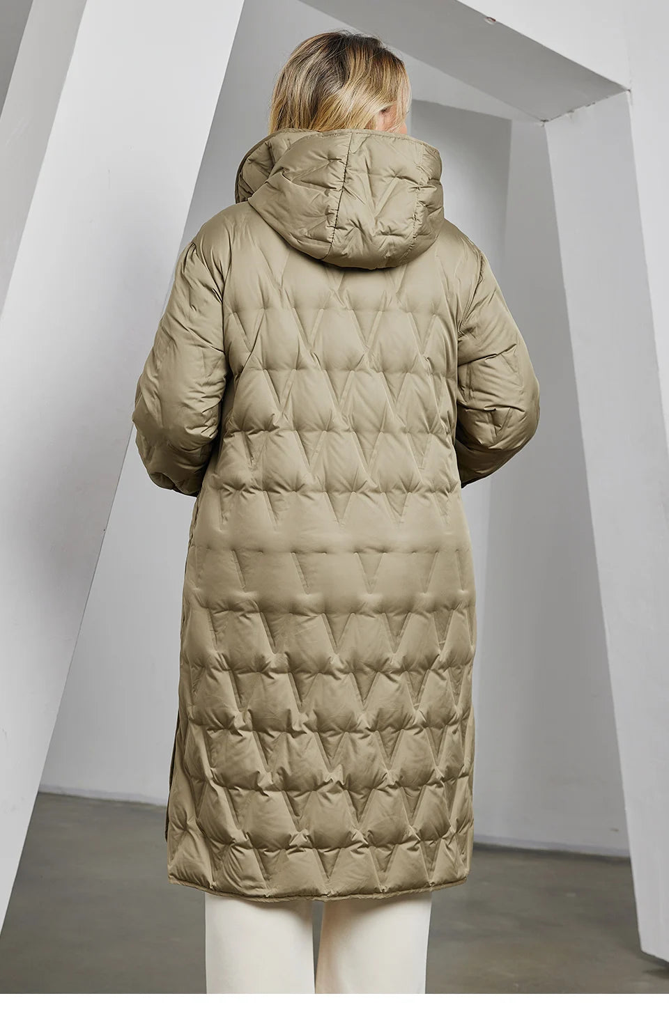 Astrid 2023 Plus Size Women's Winter Parka – Thick Bio Down Hooded Quilted Coat