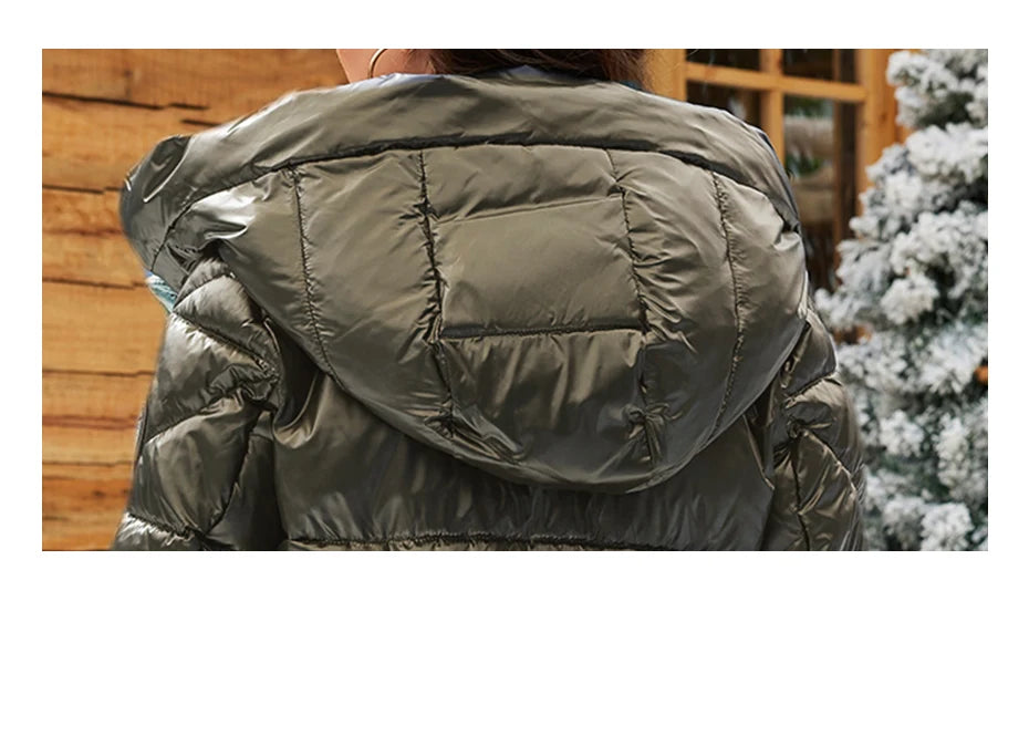 ICEbear 2024 Winter Fashionable Jacket Women's Hooded Warm Parkas Puffer Jackets Hight Quality Female Quilted Coat  GWD20155D