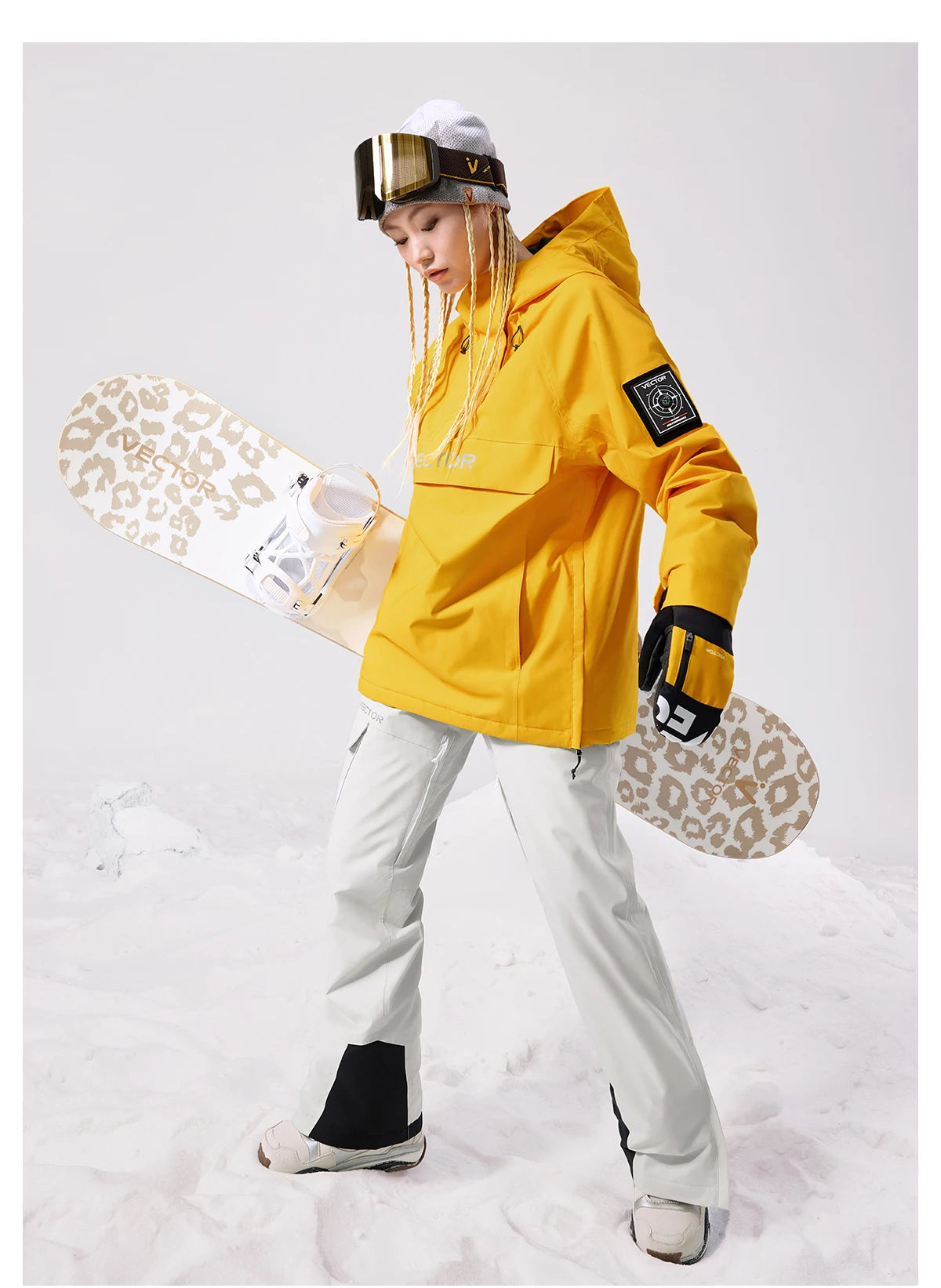 VECTOR Brand Adult Ski Wear Women Man Hooded Sweater Trend Ski Wear Thickened Warmth and Waterproof Equipment Jacket Women