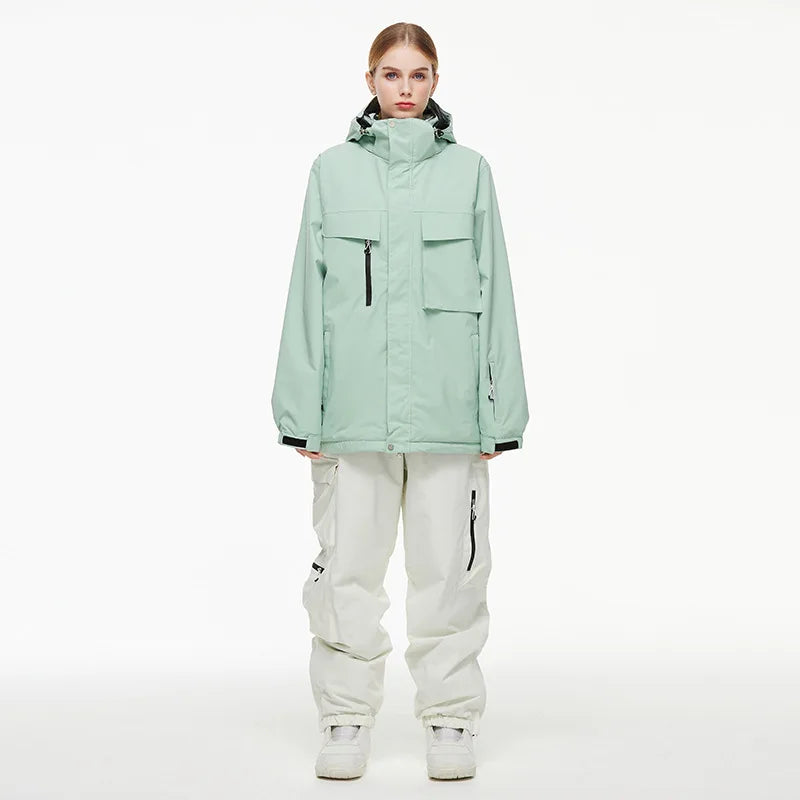 New Men Women Snow Clothes Snowboarding Suit Winter Windproof Waterproof Warm Ski Suit for Couple Jacket Pants Set Multi Color