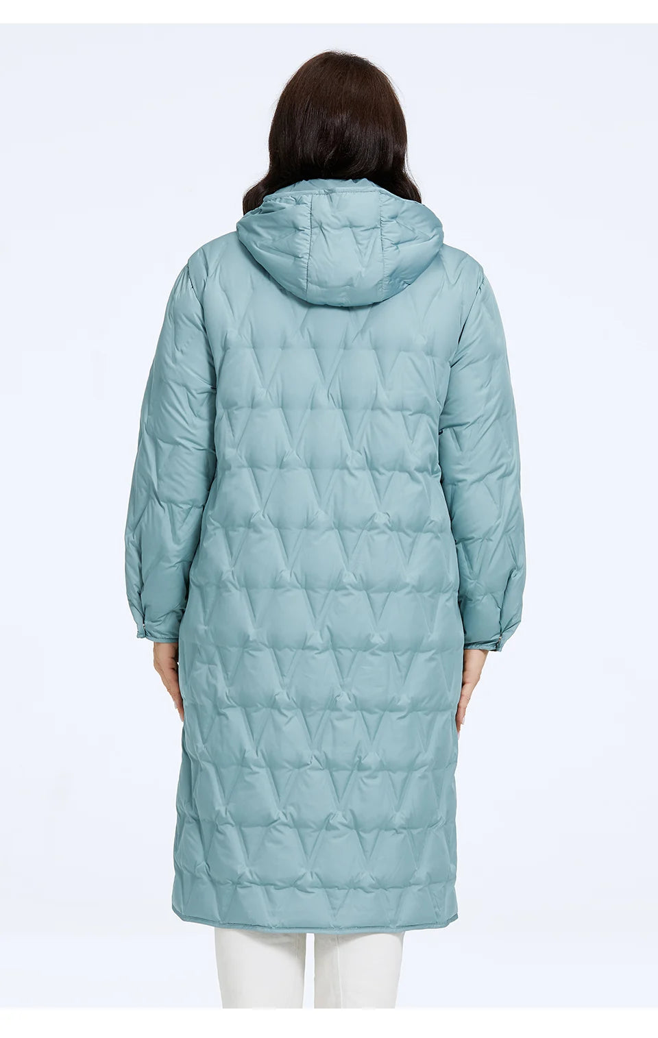 Astrid 2023 Plus Size Women's Winter Parka – Thick Bio Down Hooded Quilted Coat
