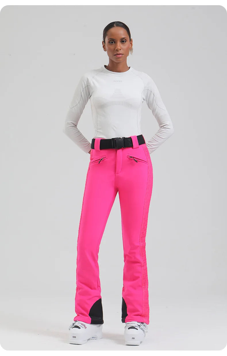 Female Slim Skiing Pants Outdoor Windproof Warm Snow Trousers New Elasticity Women Snowboard Clothes Winter Waterproof Britches