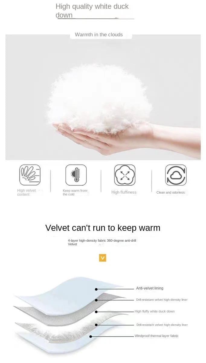 Winter New Puffer Coats Jackets for Women Simple Solid Quilted Hooded Outerwears Thick Loose Warm Mid-length Women's Down Jacket