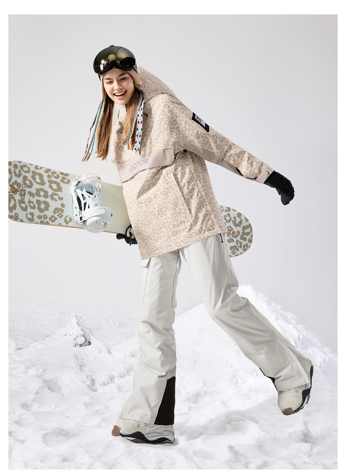 VECTOR Brand Adult Ski Wear Women Man Hooded Sweater Trend Ski Wear Thickened Warmth and Waterproof Equipment Jacket Women