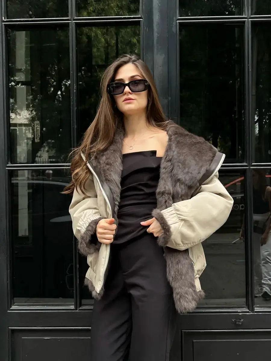 Women's Winter Jacket 2025 New Hot Natural Real Rabbit Fur Parka Coat Luxury Female With Warm Outerwears Fashion Trend Clothes