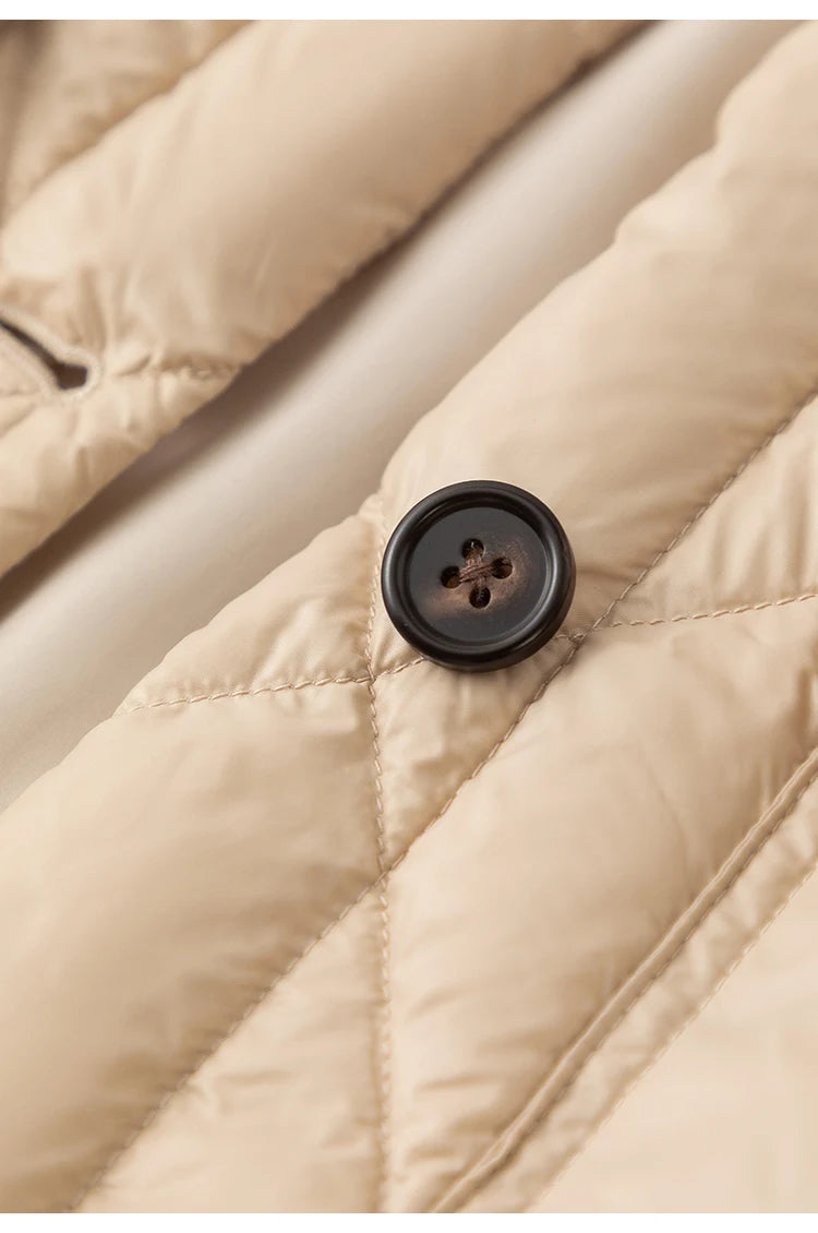 CA-42 High Quality Single Breasted Fur Collar 90% Duck Down Coat Clothes Women Down Coats For Winter Women's Down Coats