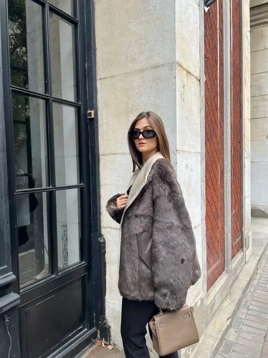 Women's Winter Jacket 2025 New Hot Natural Real Rabbit Fur Parka Coat Luxury Female With Warm Outerwears Fashion Trend Clothes