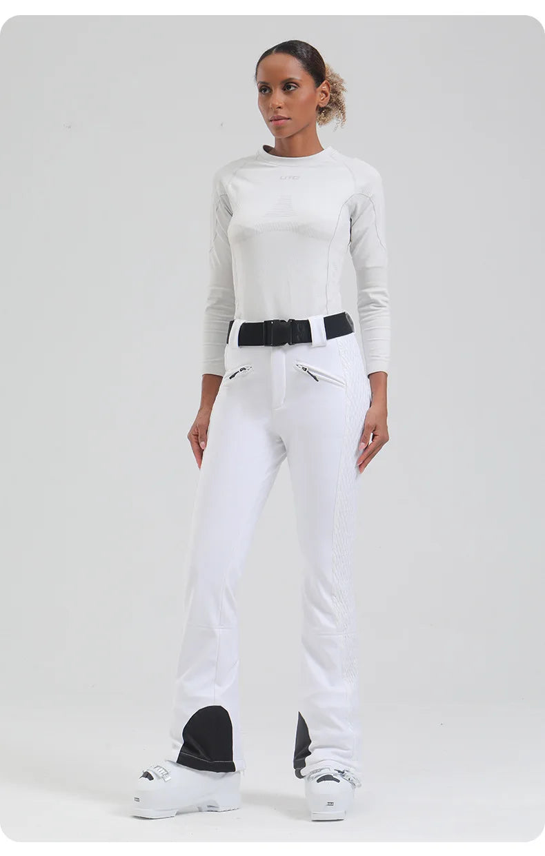 Female Slim Skiing Pants Outdoor Windproof Warm Snow Trousers New Elasticity Women Snowboard Clothes Winter Waterproof Britches