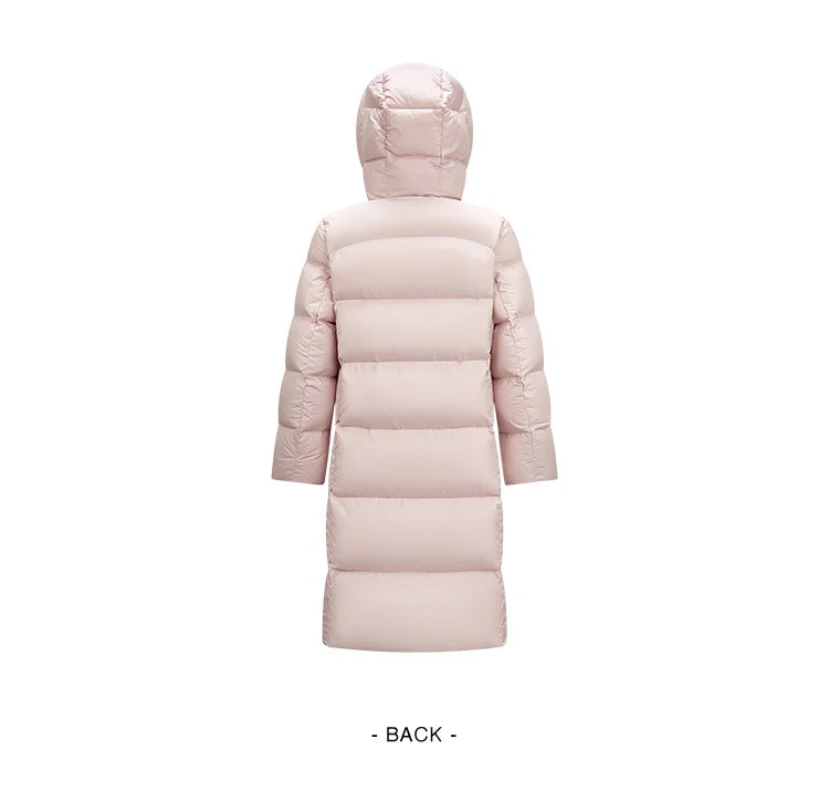 Semir Down Jacket Women Winter Long 90% Duck Down Waterproof Oil-proof Stain-proof 2025 New Solid Hooded winter woman clothes