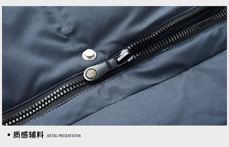 Real 85% Goose Down Jacket Men 2025 Winter Warm Puffer Coat Luxury Hood Thermal Outdoor Jacket Goose Down Parkas Zipper Clothes