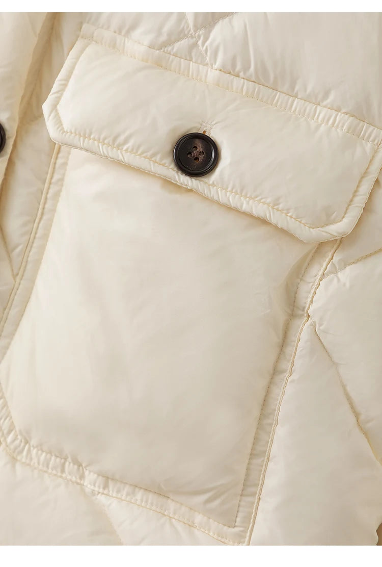 CA-42 High Quality Single Breasted Fur Collar 90% Duck Down Coat Clothes Women Down Coats For Winter Women's Down Coats