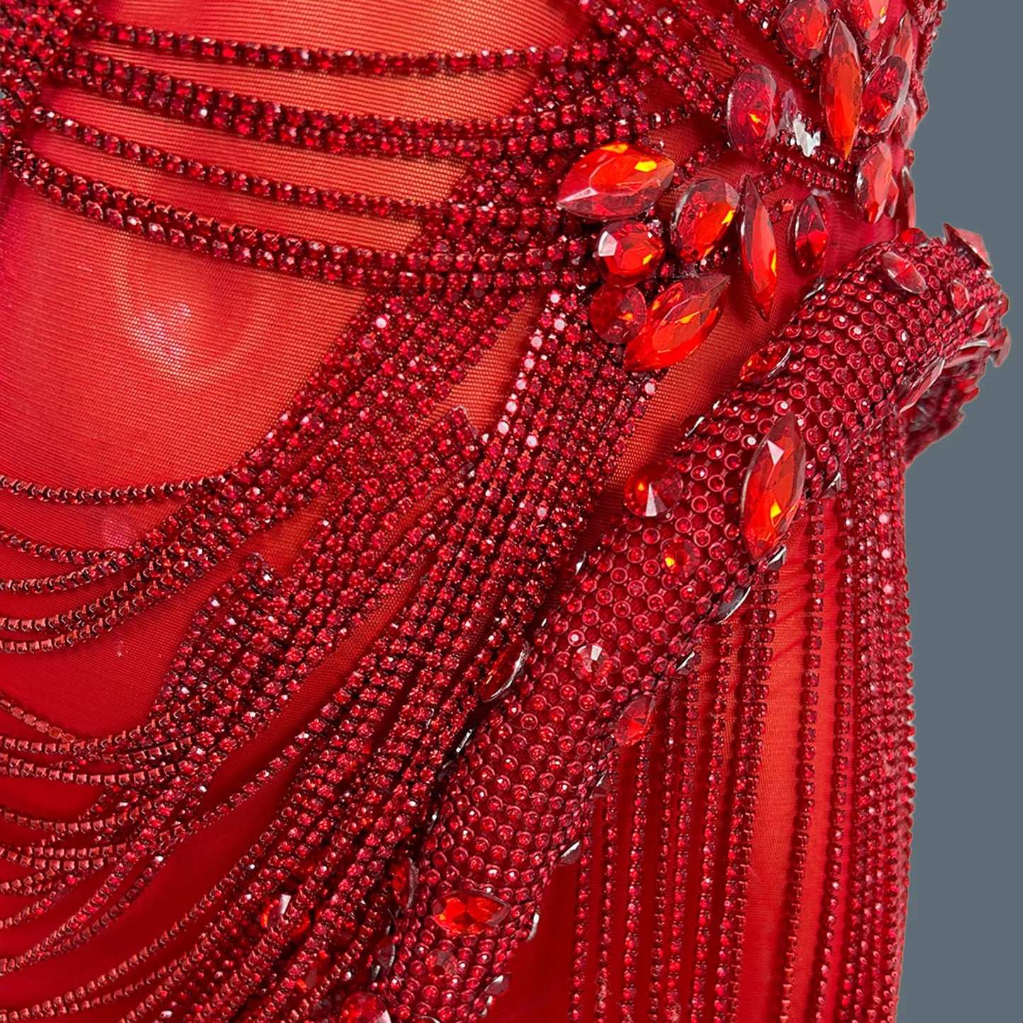 Bling Crystal Chain Diamonds Dress for Women Elastic Sexy Tassel Mini Dress Nightclub Show Wear Birthday Prom Dress Tassel Luoli