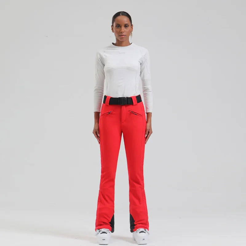 Female Slim Skiing Pants Outdoor Windproof Warm Snow Trousers New Elasticity Women Snowboard Clothes Winter Waterproof Britches