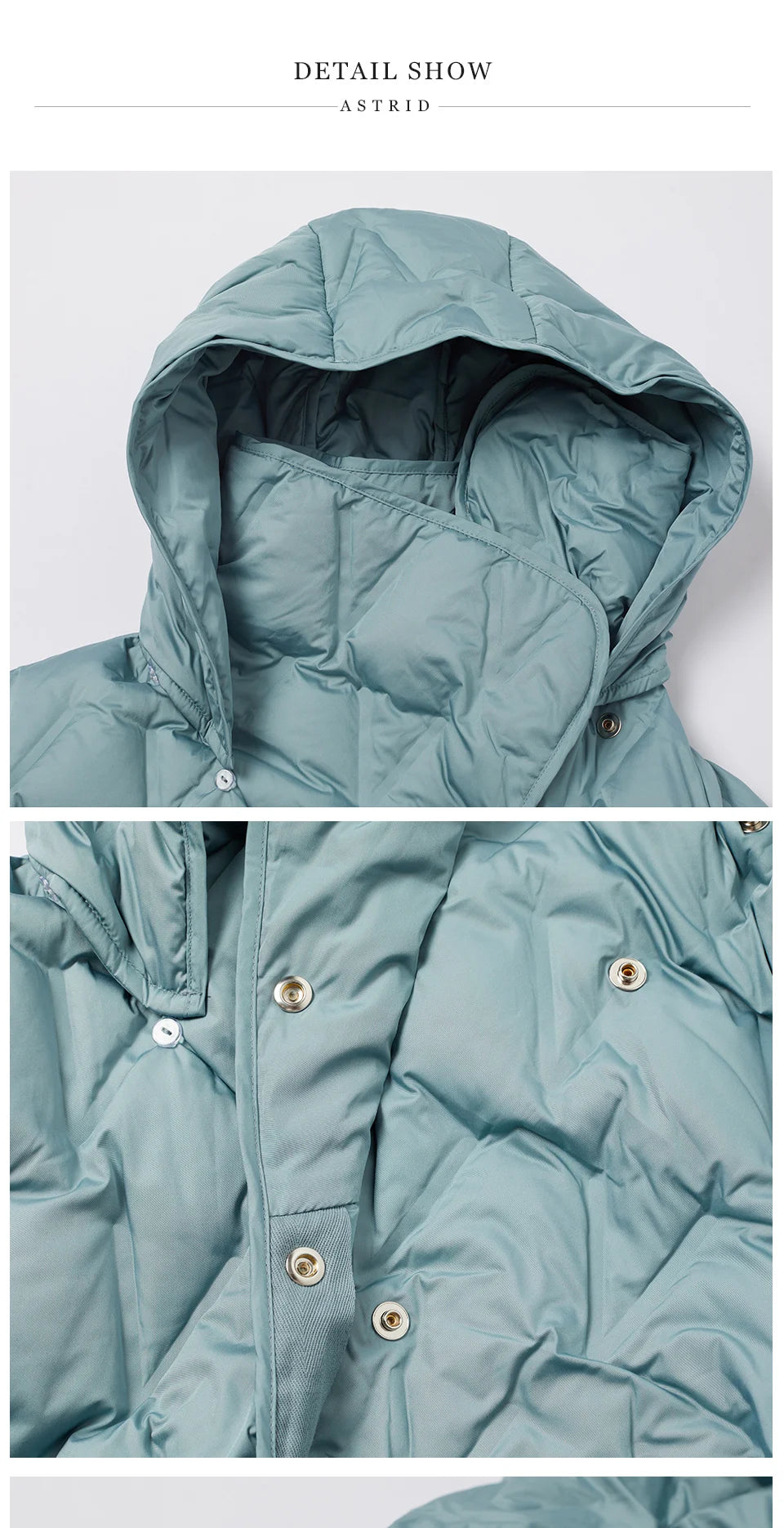 Astrid 2023 Plus Size Women's Winter Parka – Thick Bio Down Hooded Quilted Coat