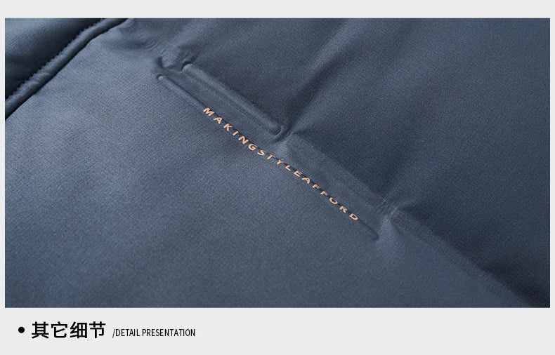 Real 85% Goose Down Jacket Men 2025 Winter Warm Puffer Coat Luxury Hood Thermal Outdoor Jacket Goose Down Parkas Zipper Clothes