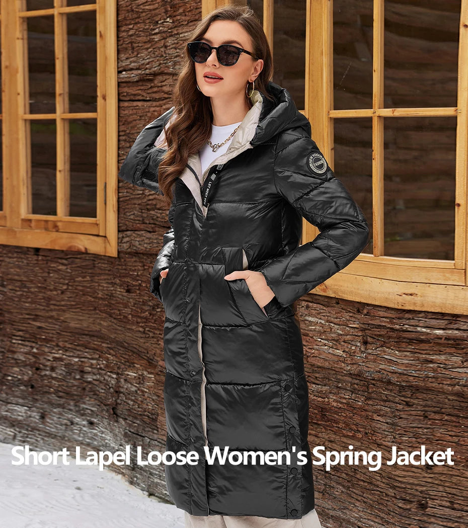 ICEbear 2024 Winter Fashionable Jacket Women's Hooded Warm Parkas Puffer Jackets Hight Quality Female Quilted Coat  GWD20155D