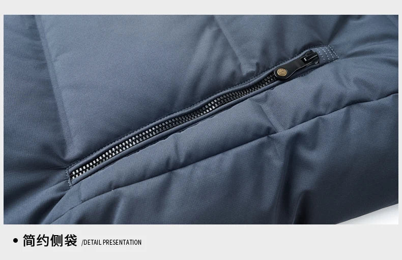 Real 85% Goose Down Jacket Men 2025 Winter Warm Puffer Coat Luxury Hood Thermal Outdoor Jacket Goose Down Parkas Zipper Clothes