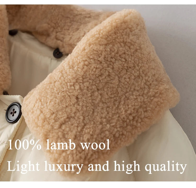 CA-42 High Quality Single Breasted Fur Collar 90% Duck Down Coat Clothes Women Down Coats For Winter Women's Down Coats