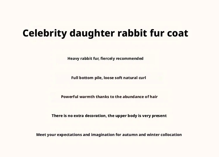 2025 Women's 100% Natural Rabbit Fur Jacket – Elegant and Warm Luxury Winter Outerwear