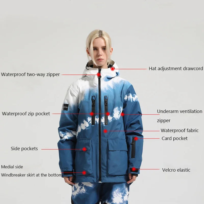 New Winter Ski Jackets – Thick, Waterproof, Loose-Fit Outdoor Snowboard & Ski Coats for Couples