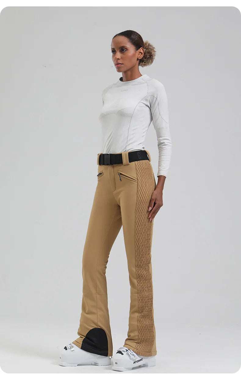 Female Slim Skiing Pants Outdoor Windproof Warm Snow Trousers New Elasticity Women Snowboard Clothes Winter Waterproof Britches