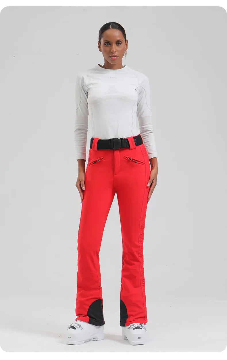 Female Slim Skiing Pants Outdoor Windproof Warm Snow Trousers New Elasticity Women Snowboard Clothes Winter Waterproof Britches