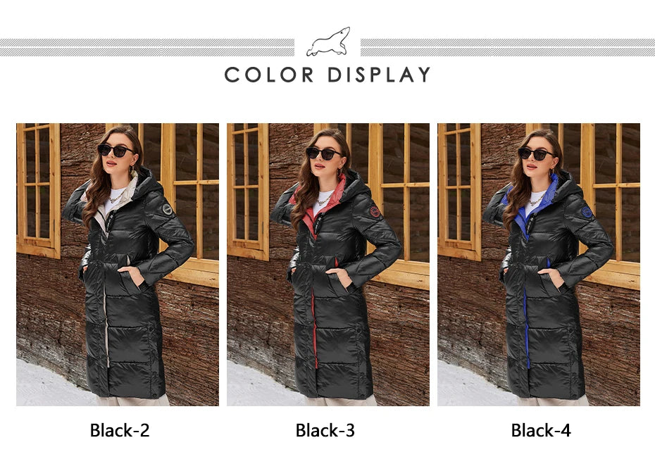 ICEbear 2024 Winter Fashionable Jacket Women's Hooded Warm Parkas Puffer Jackets Hight Quality Female Quilted Coat  GWD20155D
