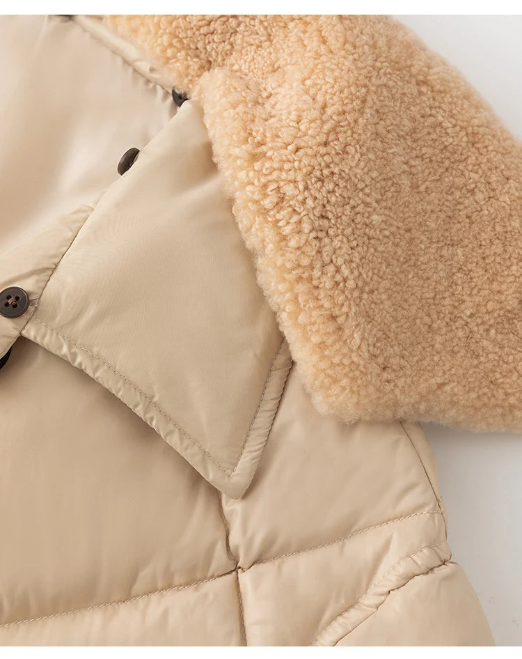 CA-42 High Quality Single Breasted Fur Collar 90% Duck Down Coat Clothes Women Down Coats For Winter Women's Down Coats