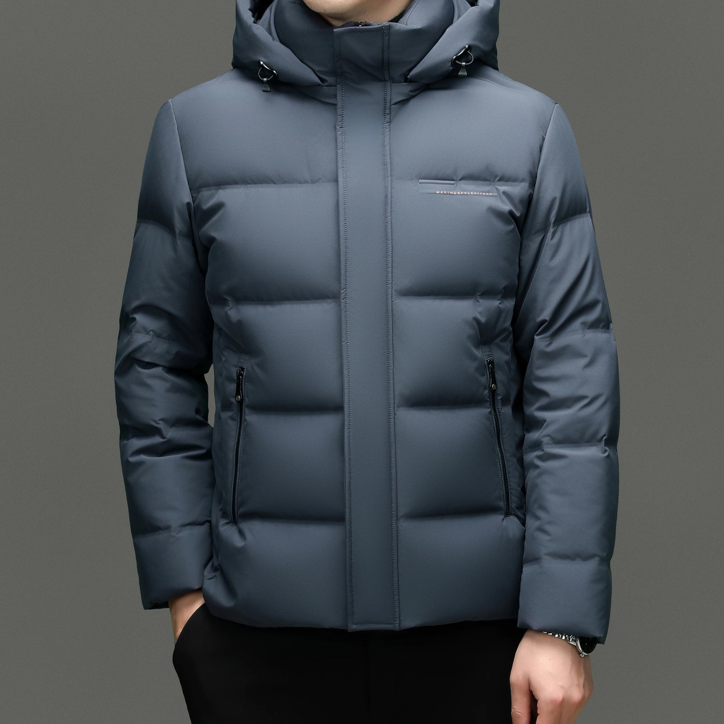 Real 85% Goose Down Jacket Men 2025 Winter Warm Puffer Coat Luxury Hood Thermal Outdoor Jacket Goose Down Parkas Zipper Clothes