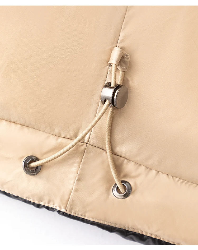 CA-39 In Stock Hooded Zip Covered Button Sleeveless Clothes White Duck Down Puffer Jacket Vest Down Vest Puffer Vest