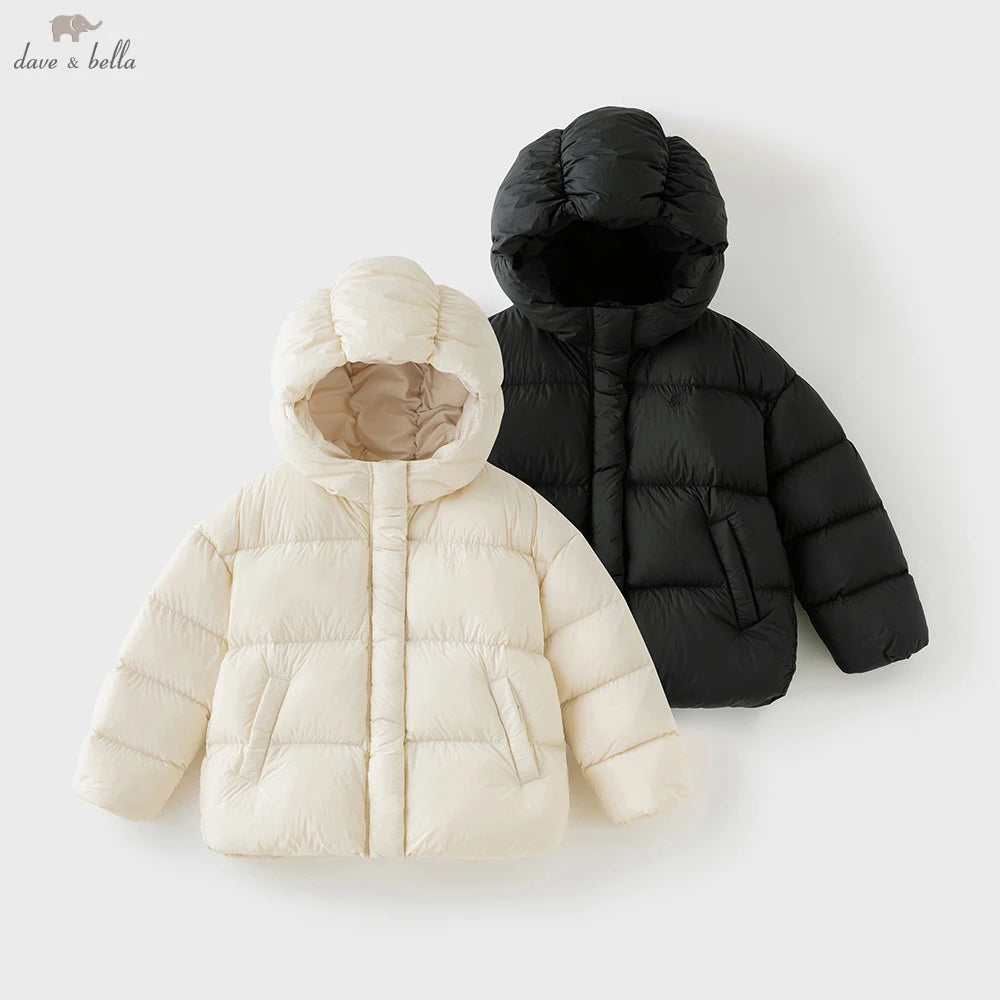 Dave Bella Girls Thicken White Down Parka Jacket Children Winter Warm Down Coats Waterproof Outdoor Outwear Clothes DK4254033