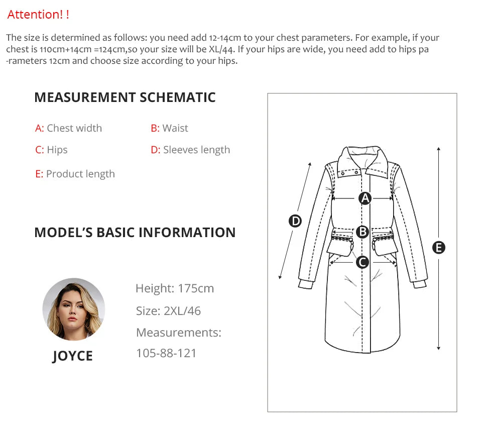 Astrid 2023 Plus Size Women's Winter Parka – Thick Bio Down Hooded Quilted Coat