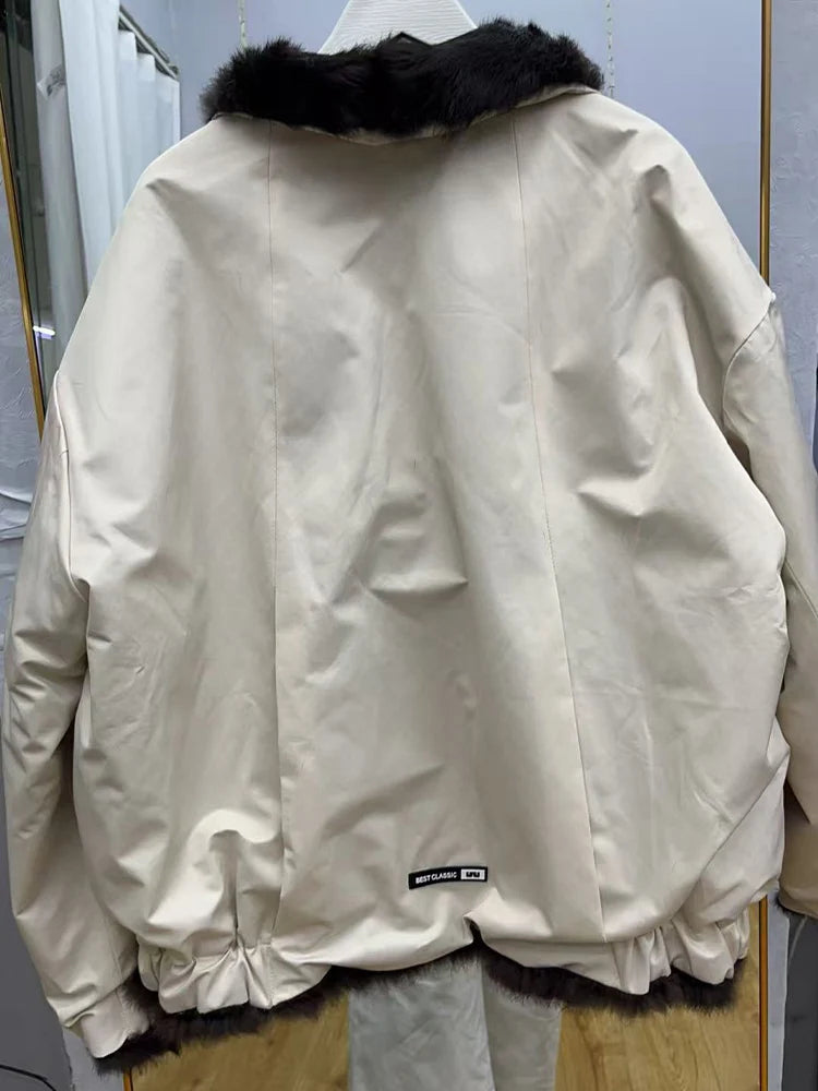 Women's Winter Jacket 2025 New Hot Natural Real Rabbit Fur Parka Coat Luxury Female With Warm Outerwears Fashion Trend Clothes