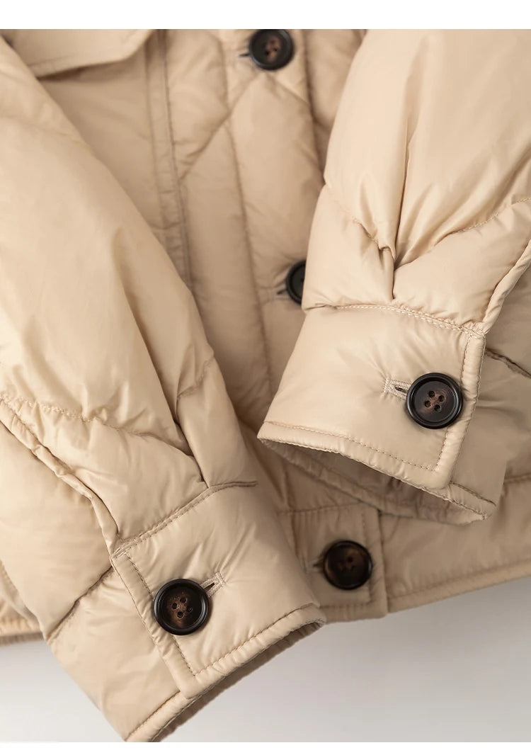 CA-42 High Quality Single Breasted Fur Collar 90% Duck Down Coat Clothes Women Down Coats For Winter Women's Down Coats