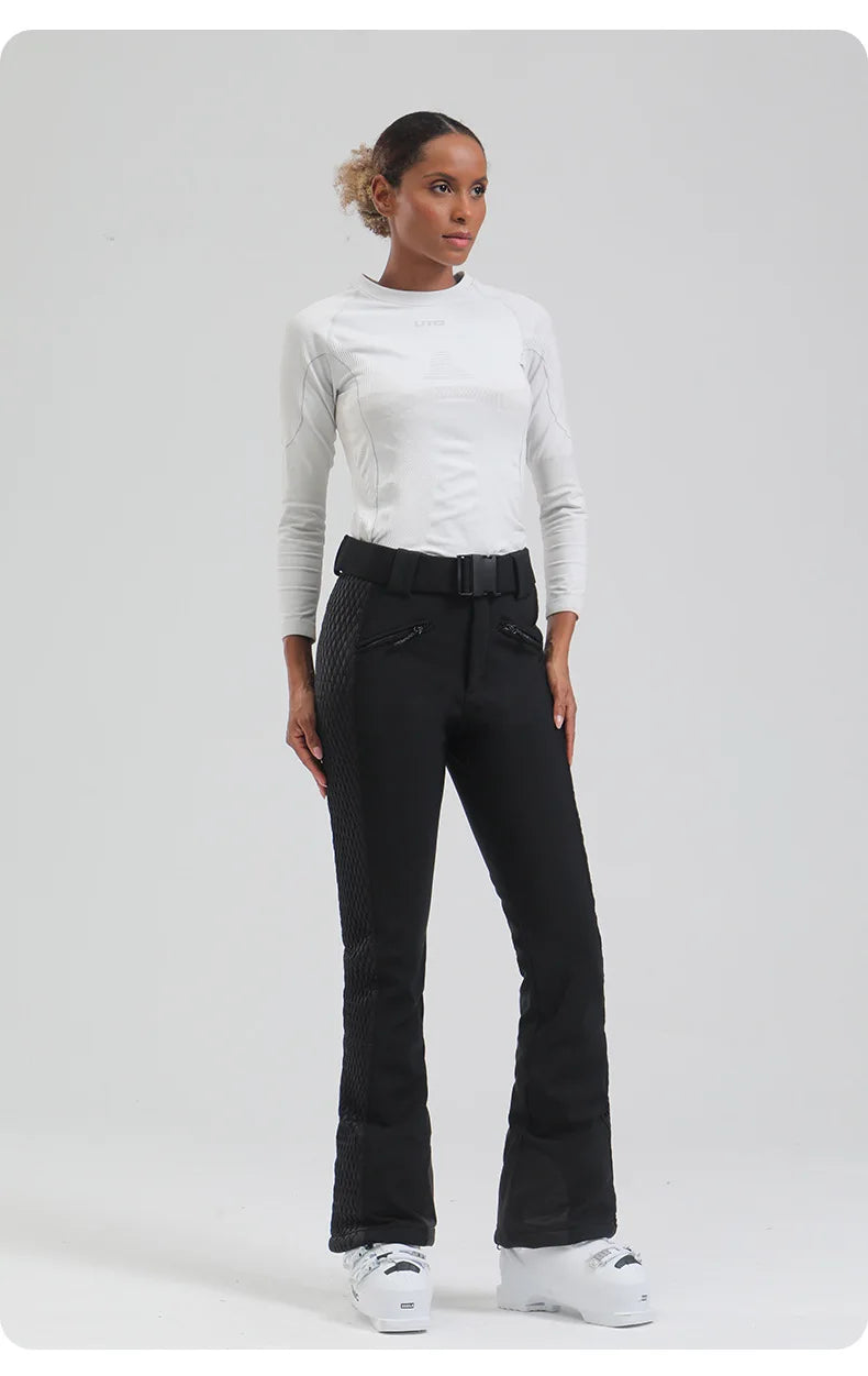 Female Slim Skiing Pants Outdoor Windproof Warm Snow Trousers New Elasticity Women Snowboard Clothes Winter Waterproof Britches