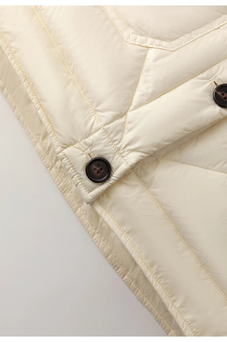 CA-42 High Quality Single Breasted Fur Collar 90% Duck Down Coat Clothes Women Down Coats For Winter Women's Down Coats