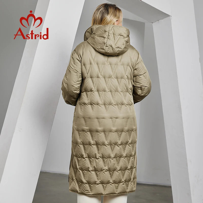 Astrid 2023 Plus Size Women's Winter Parka – Thick Bio Down Hooded Quilted Coat