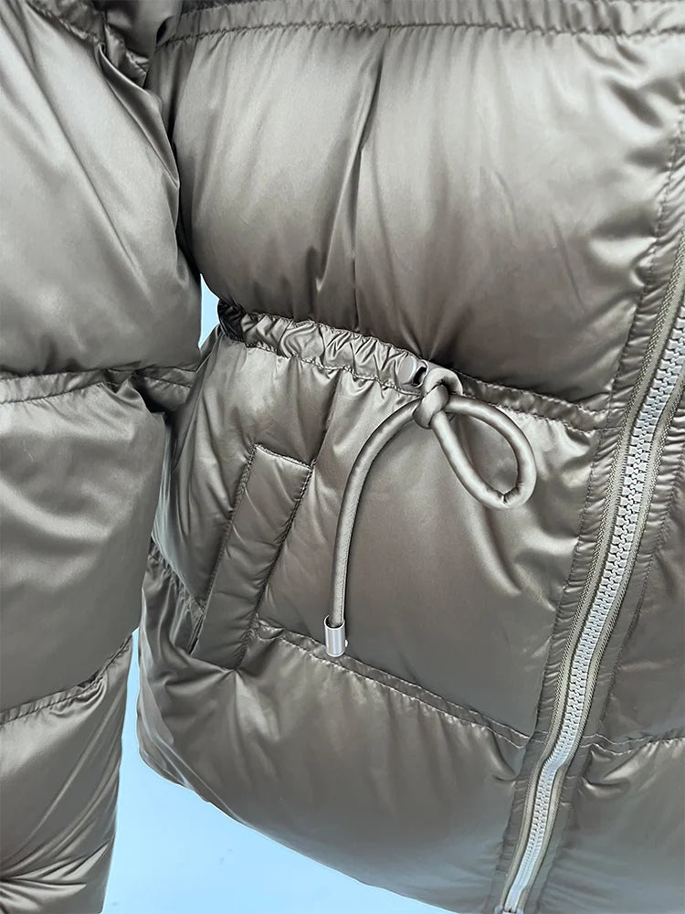 2025 New Fashion Winter Goose Down Jacket Natural Fox Raccoon Fur Collar Parkas Luxury Warm Puffer Jackets Clothing Women