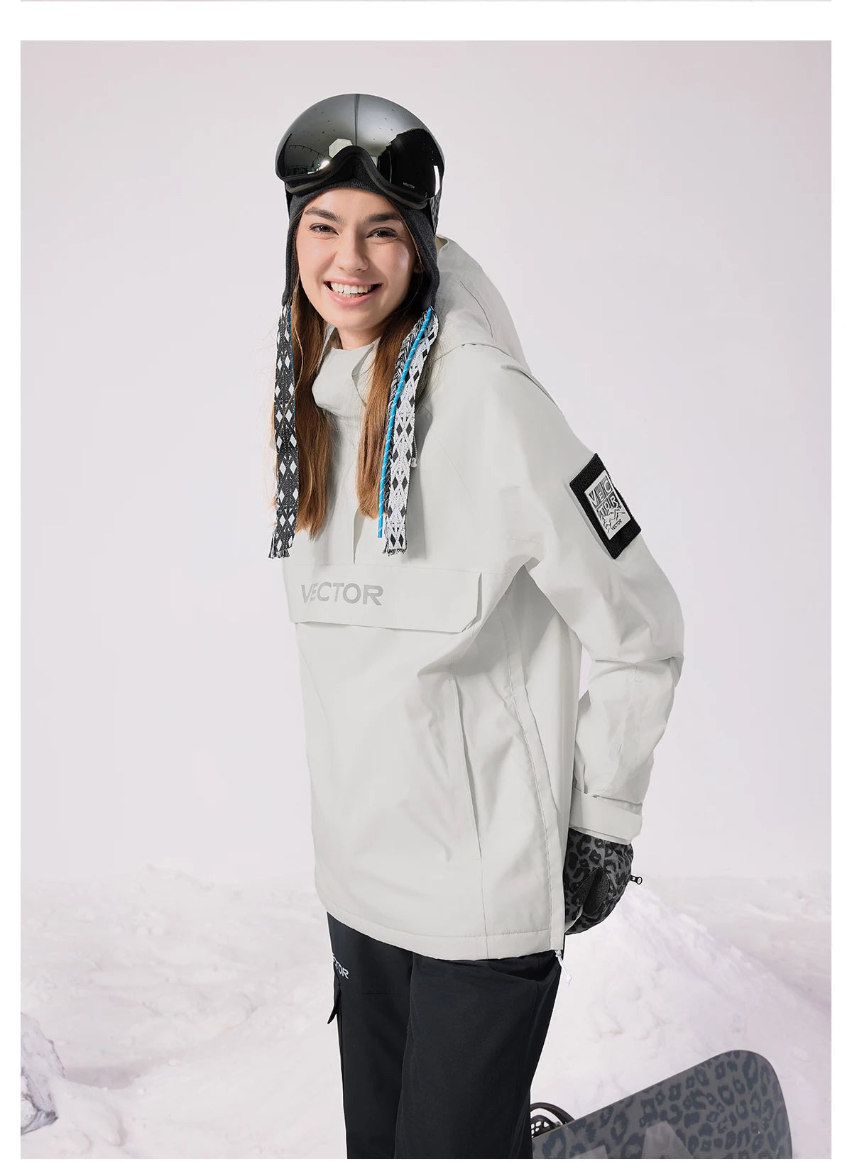 VECTOR Brand Adult Ski Wear Women Man Hooded Sweater Trend Ski Wear Thickened Warmth and Waterproof Equipment Jacket Women