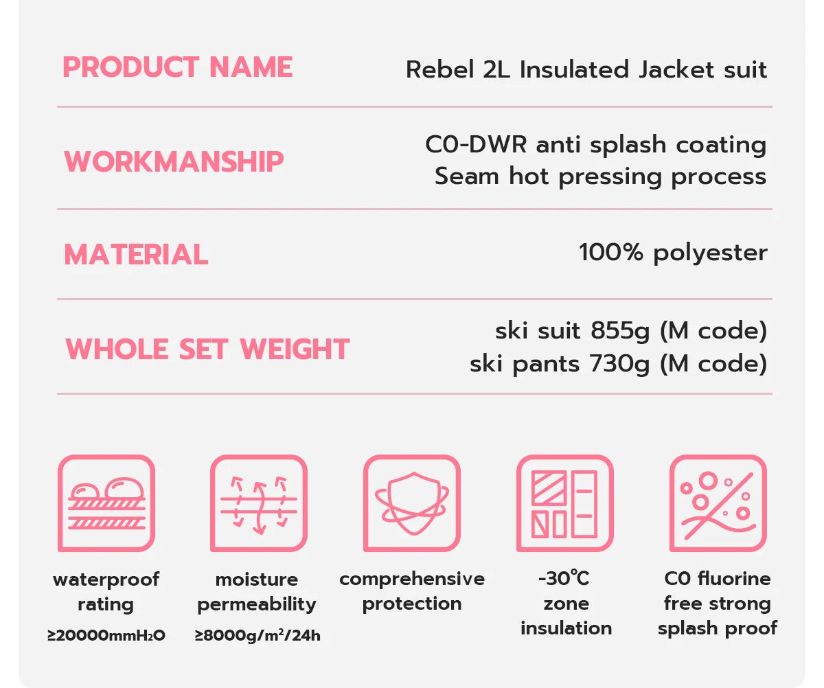 VECTOR Brand Adult Ski Wear Women Man Hooded Sweater Trend Ski Wear Thickened Warmth and Waterproof Equipment Jacket Women