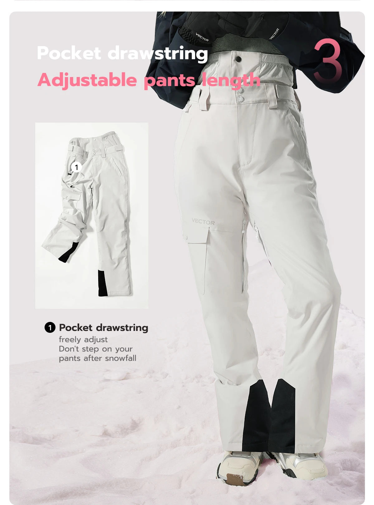 VECTOR Brand Adult Ski Wear Women Man Hooded Sweater Trend Ski Wear Thickened Warmth and Waterproof Equipment Jacket Women